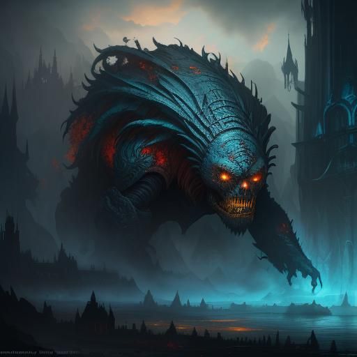 Cute Terrifying Gremlin in Detailed Matte Painting