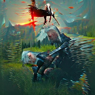 Fantasy Warrior in Dark Forest