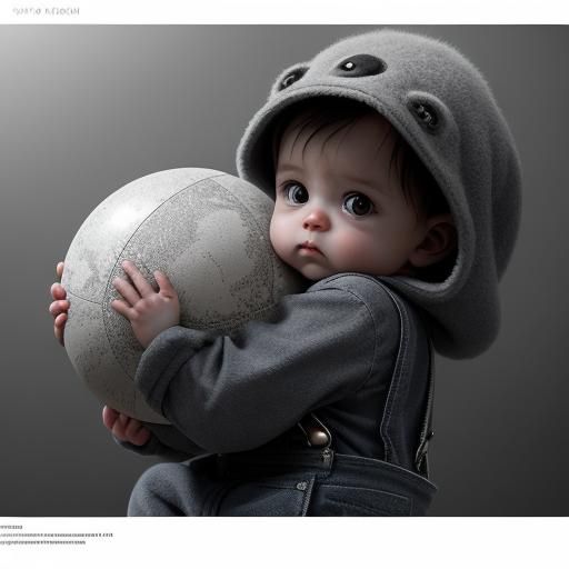 Adorable Baby Character Design Sheet in HDR