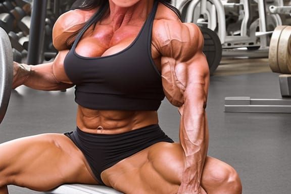 Muscular Bodybuilder Grandma with Ripped Physique