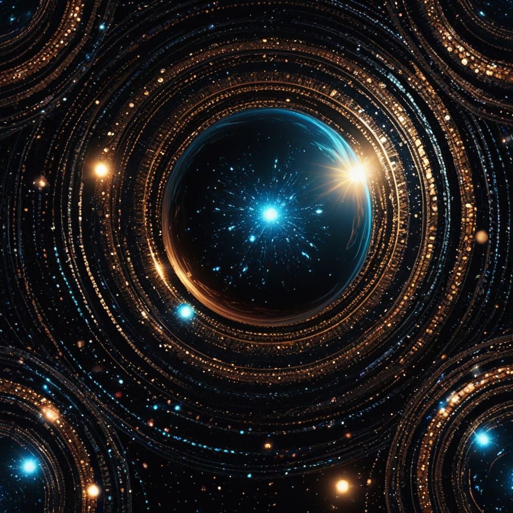 Glamorous Cosmic Dreamscape in Digital Art