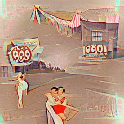 AI Interpretation of a 1950s Scene