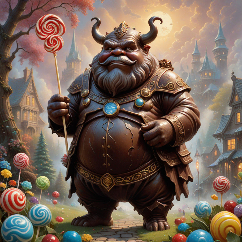 Chocolate God of Gluttony in Ethereal Fantasy