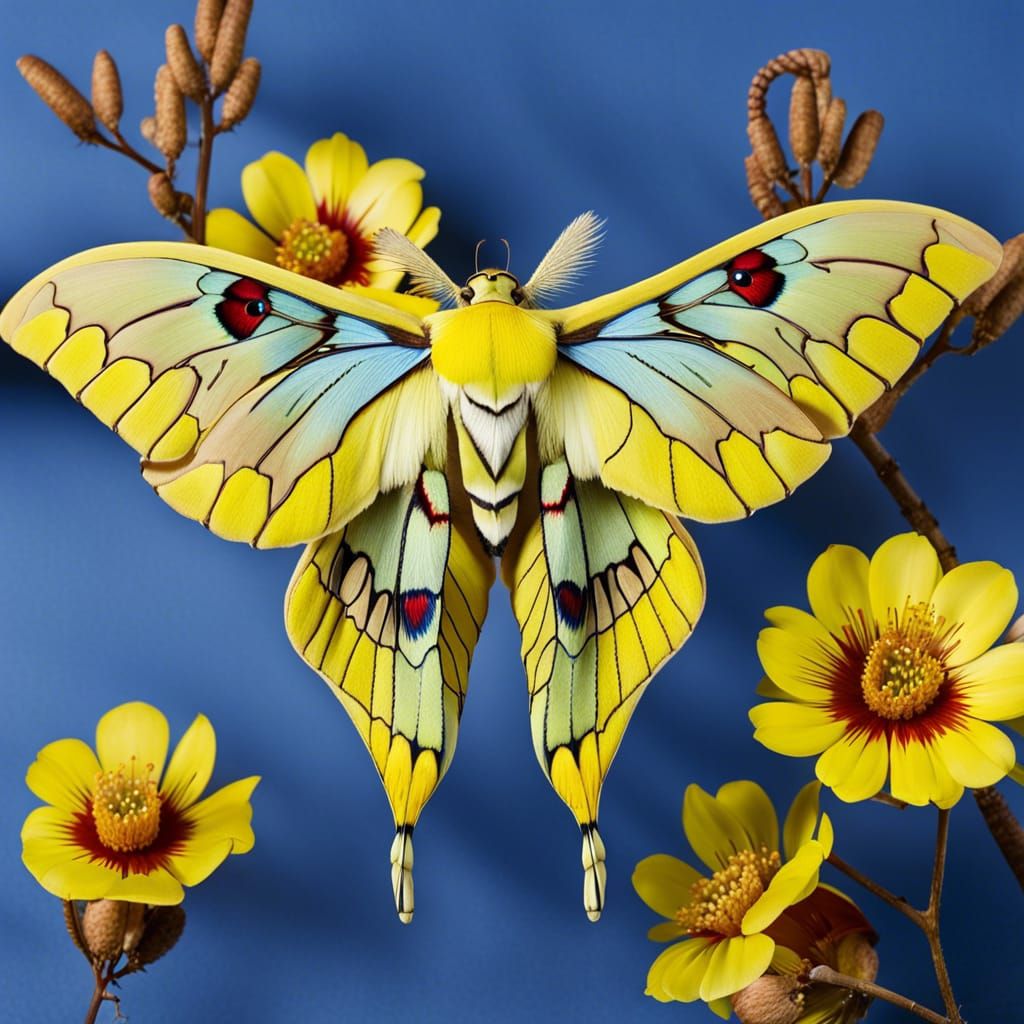Detailed Macro Photo of Madagascan Moon Moth