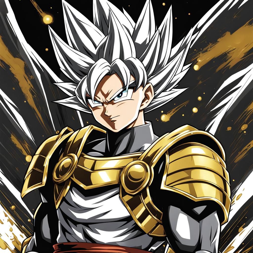 Saiyan Warrior in Akira Toriyama Anime Style