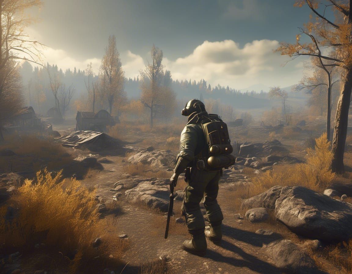 Fallout 76 Inspired Mutated Wasteland Scene