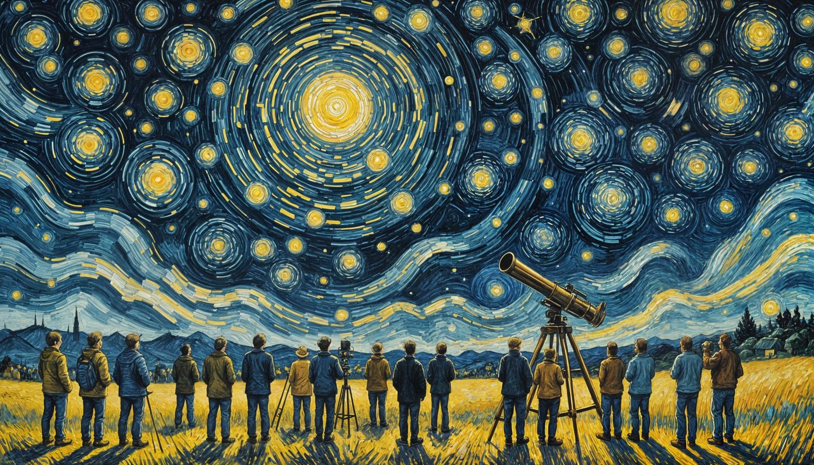 Vincent Van Gogh's Starry Night Gathering
