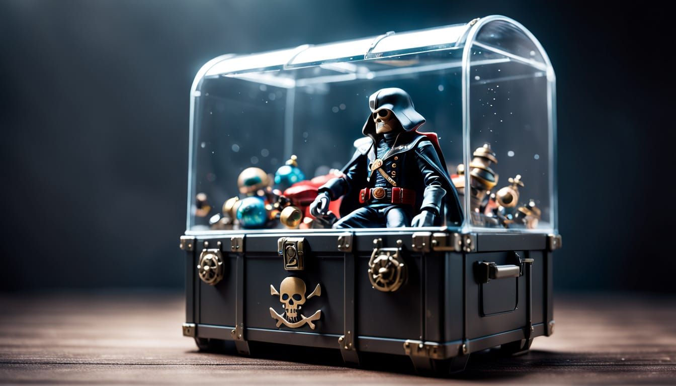 Captain Harlock Space Pirate Action Figure in Transparent Pl...