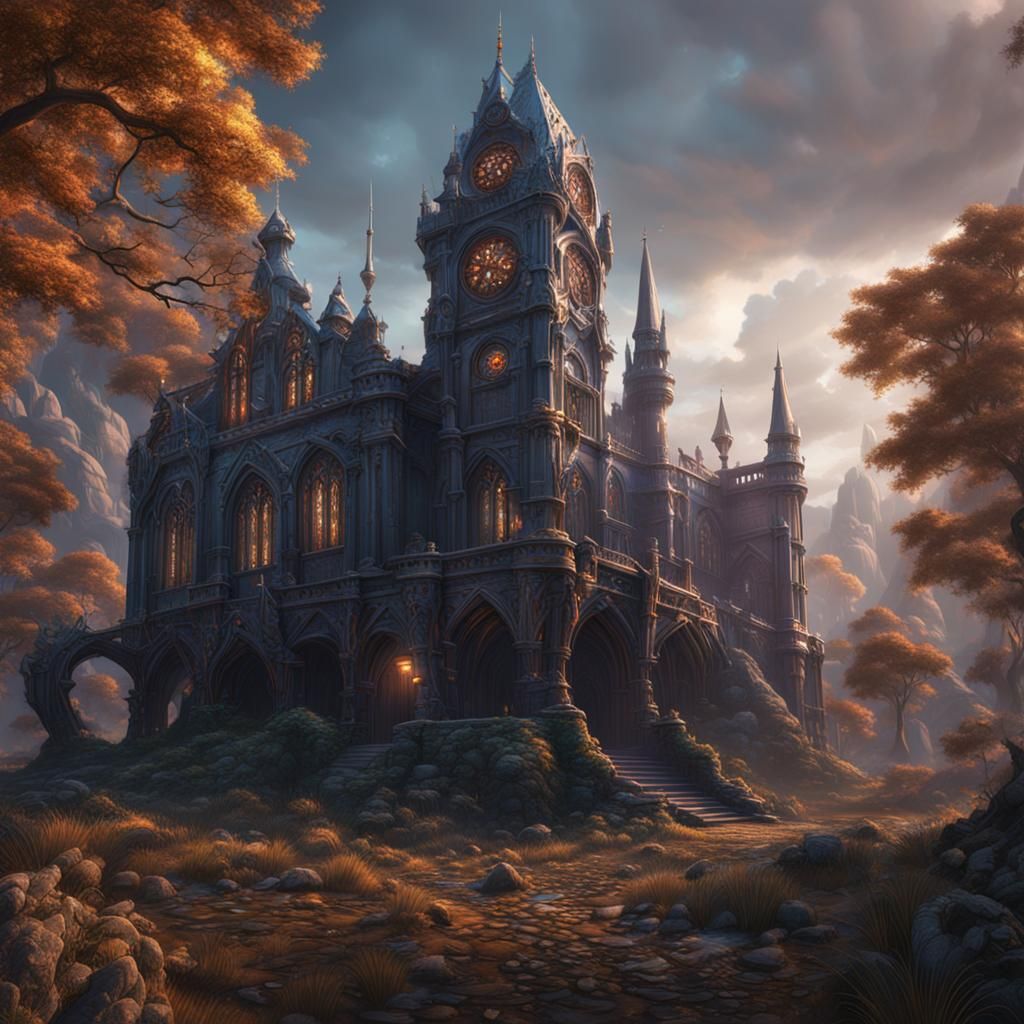 Raygun Gothic Architecture in Detailed Matte Painting