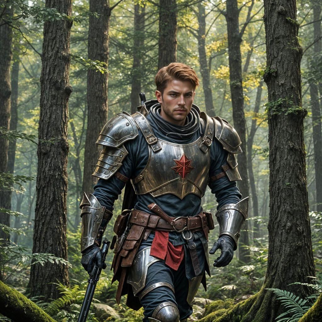 Fantasy Warrior Portrait in Detailed Digital Art Style