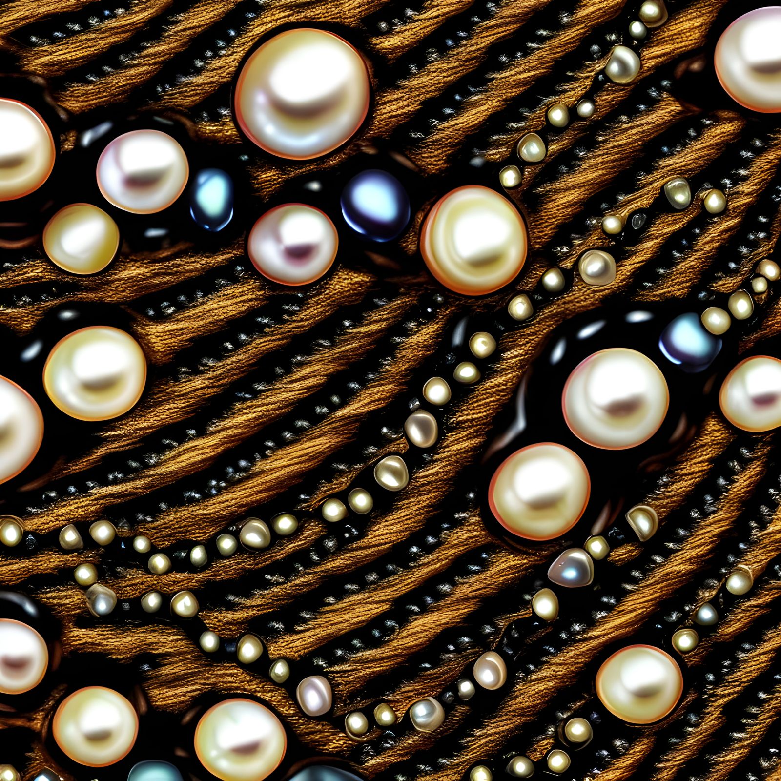 Gold and Pearls: Breathtaking Hyperrealistic Opulence