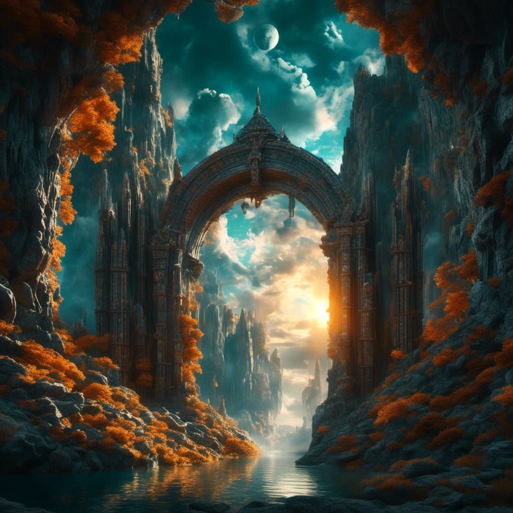Mystical Portal to Another Realm: Fantasy Concept Art