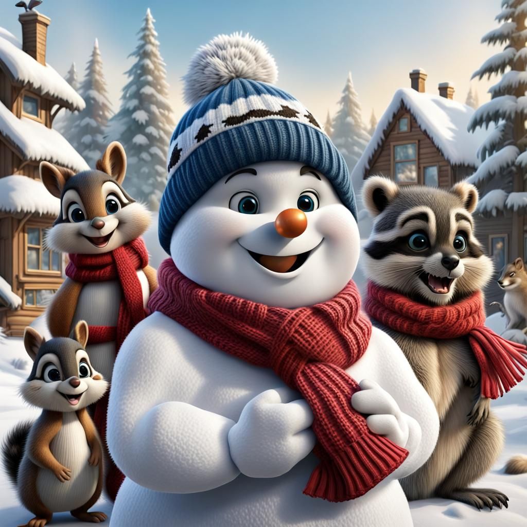Frosty the Snowman and Animal Friends Cartoon