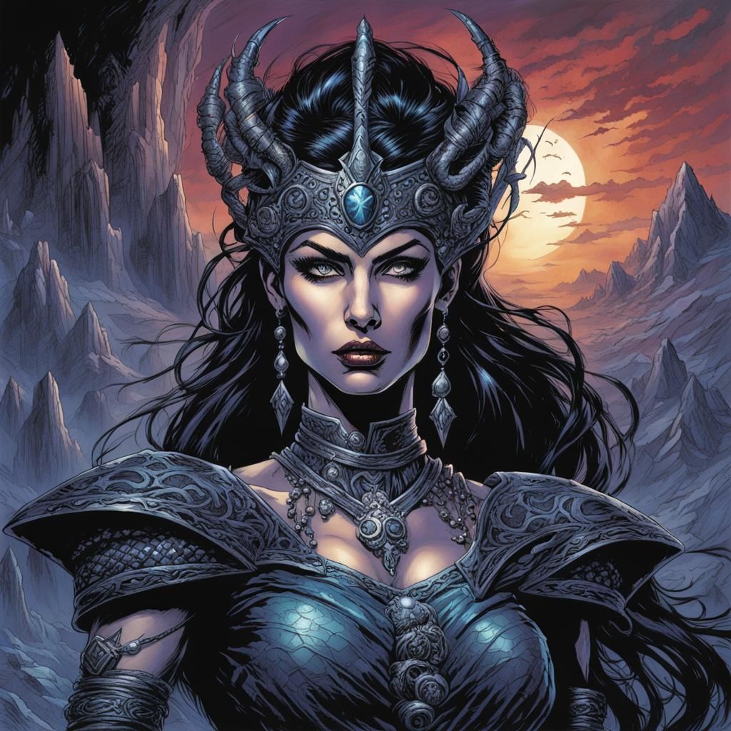Evil Lyn as Dark Sorceress Comic Art