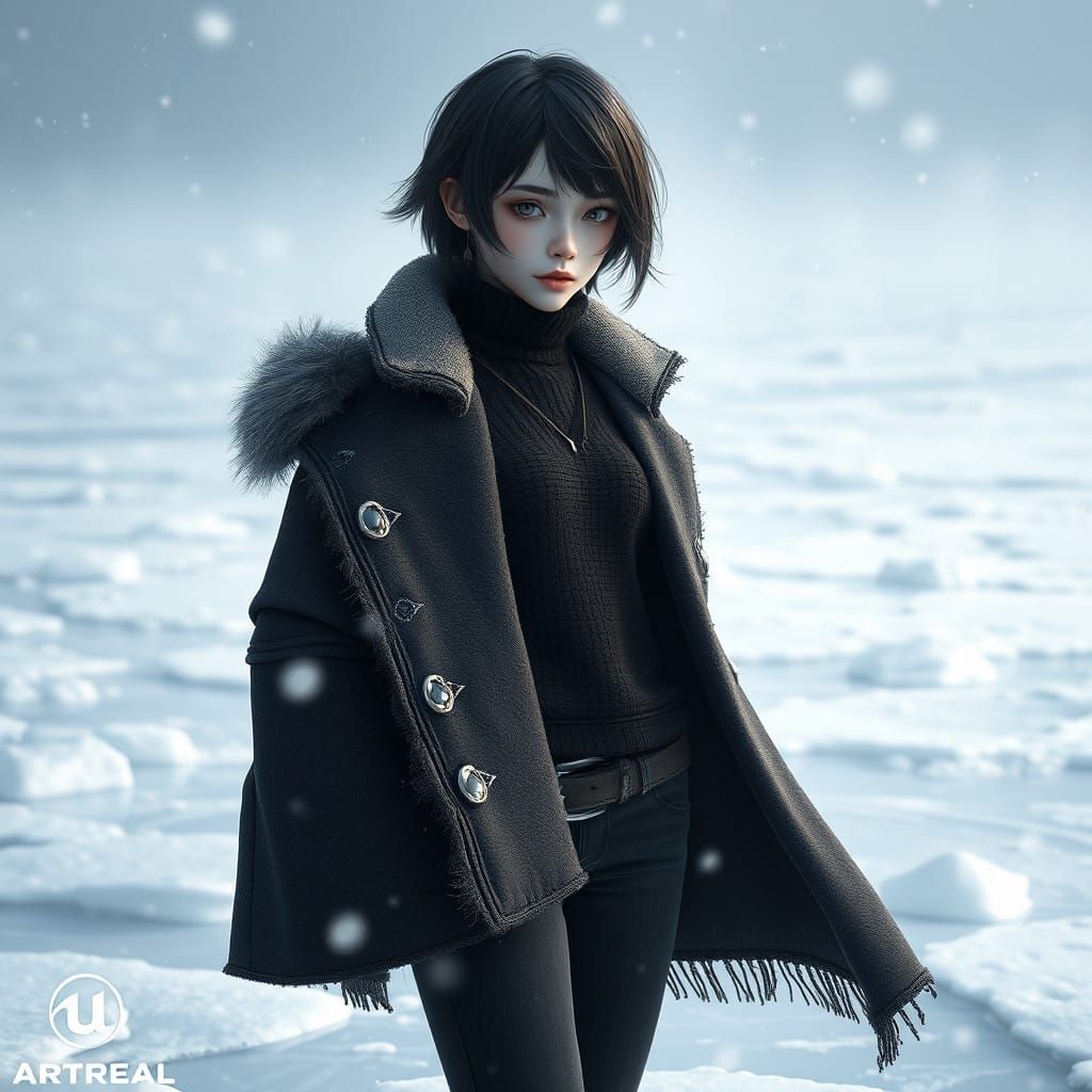 Frozen Survivor in a Post-Apocalyptic Ice Age Landscape