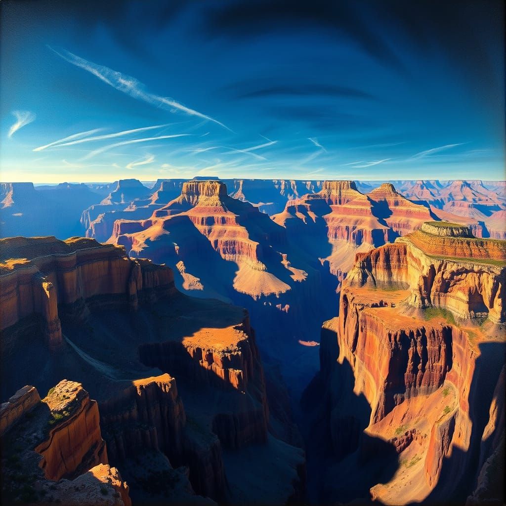 Epic Grand Canyon Oil Painting in Titian Style