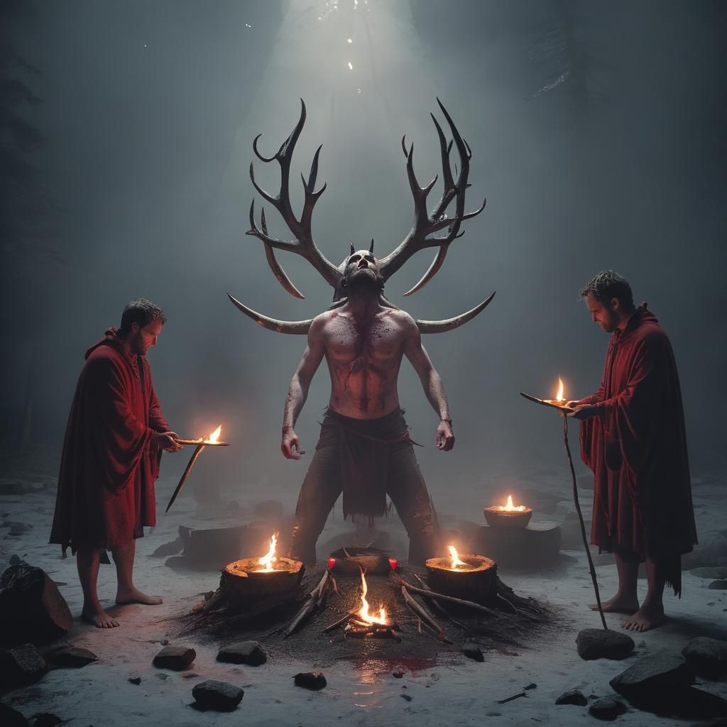 Enigmatic Ritual Scene