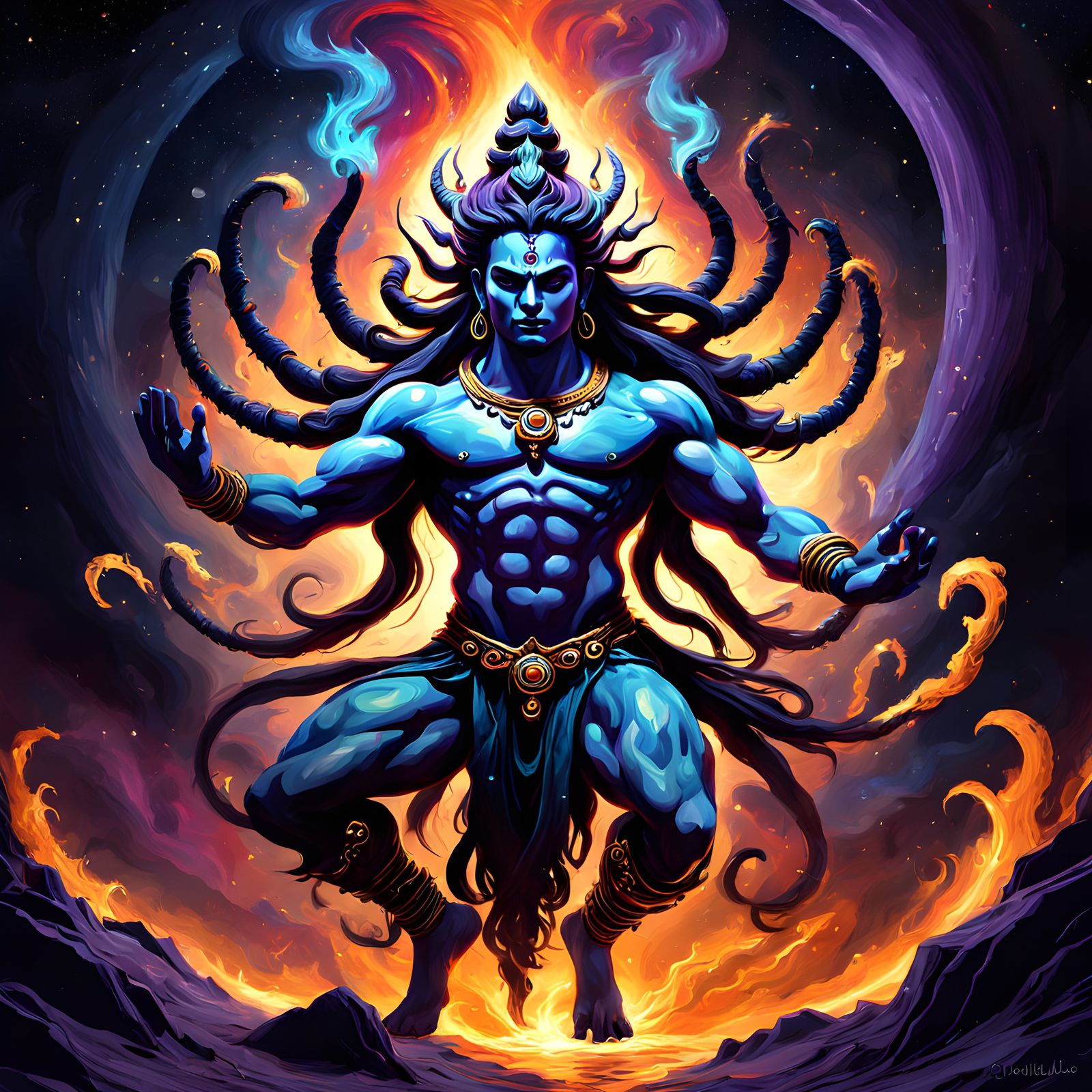 Tandava Dancing God in Cosmic Dance