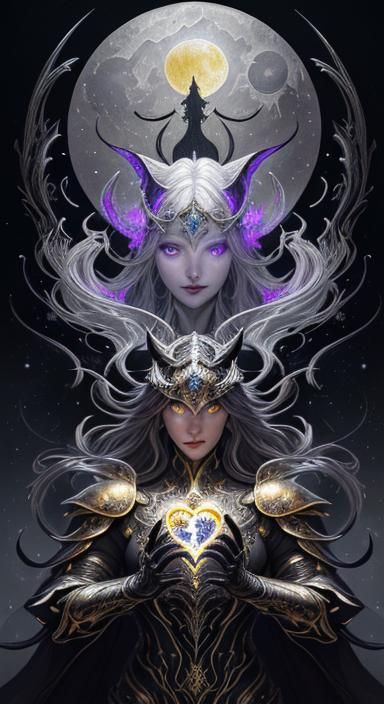 Fractal Eclipse with Cats and Cybernetic Knight