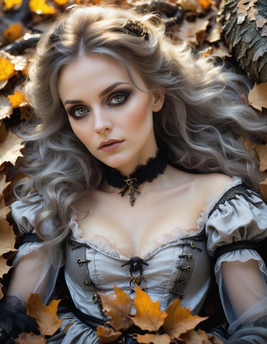 Gothic Pirate Beauty in Romantic Neoclassical Style