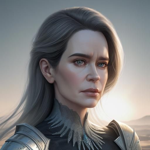 Hyper-Realistic Portrait in Detailed Watercolor Style