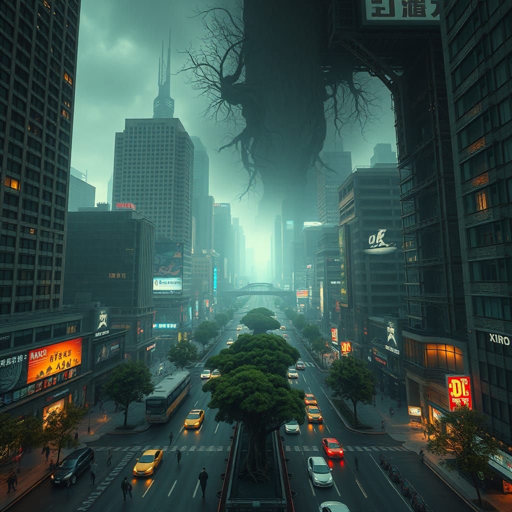 Reversed Metropolis: A Hyperrealistic Dreamscape