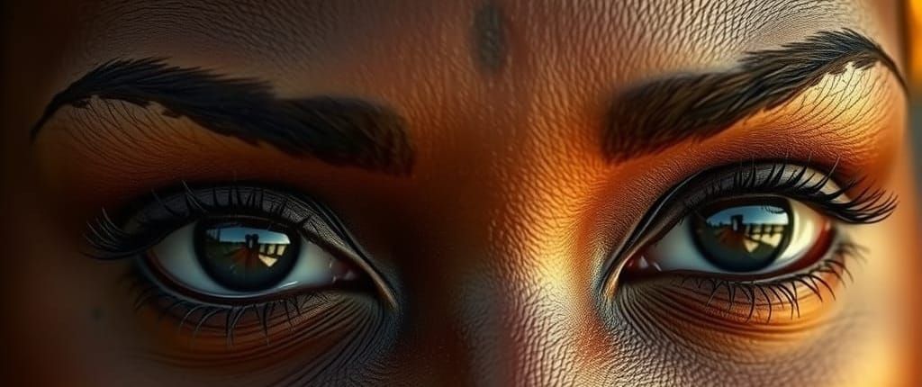 Striking Close-Up of African Woman's Eyes