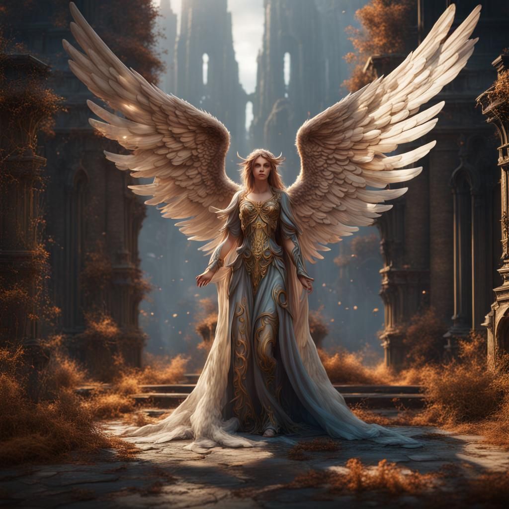 Detailed Angel Matte Painting in 8k
