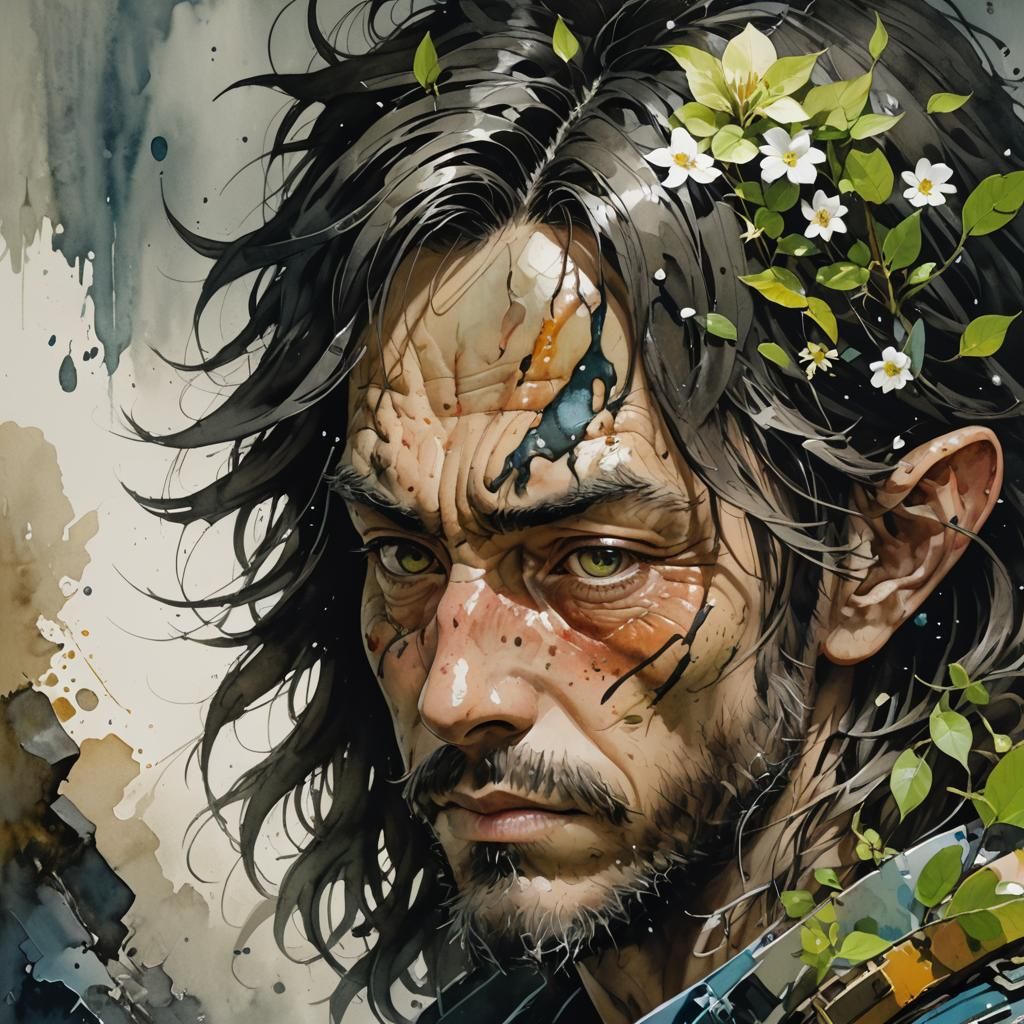 Detailed Cyclops Watercolor Concept Art