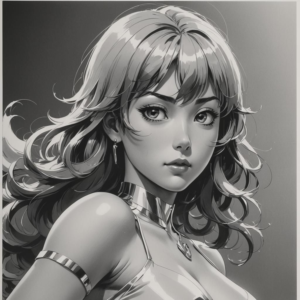 60s anime style woman