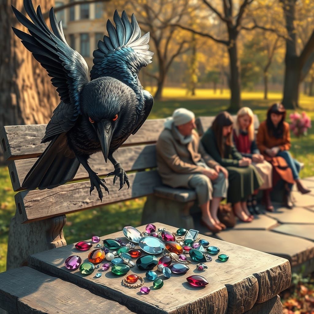 Majestic Crow Presents Treasured Gift in Art Nouveau Style