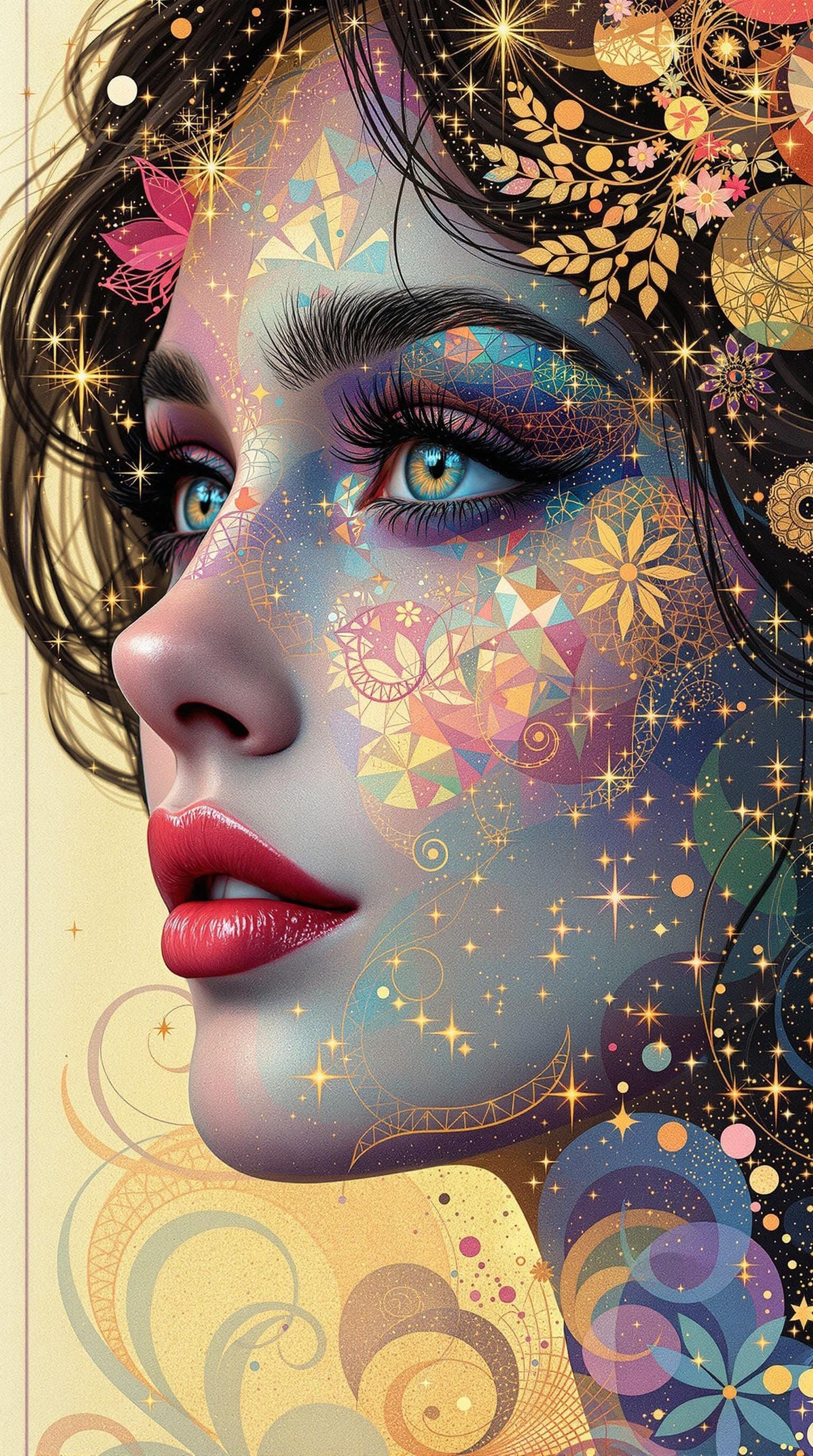 Mesmerizing Portrait in Art Nouveau Style