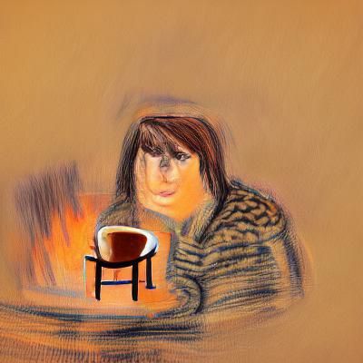 Cozy Person Drinking Coffee