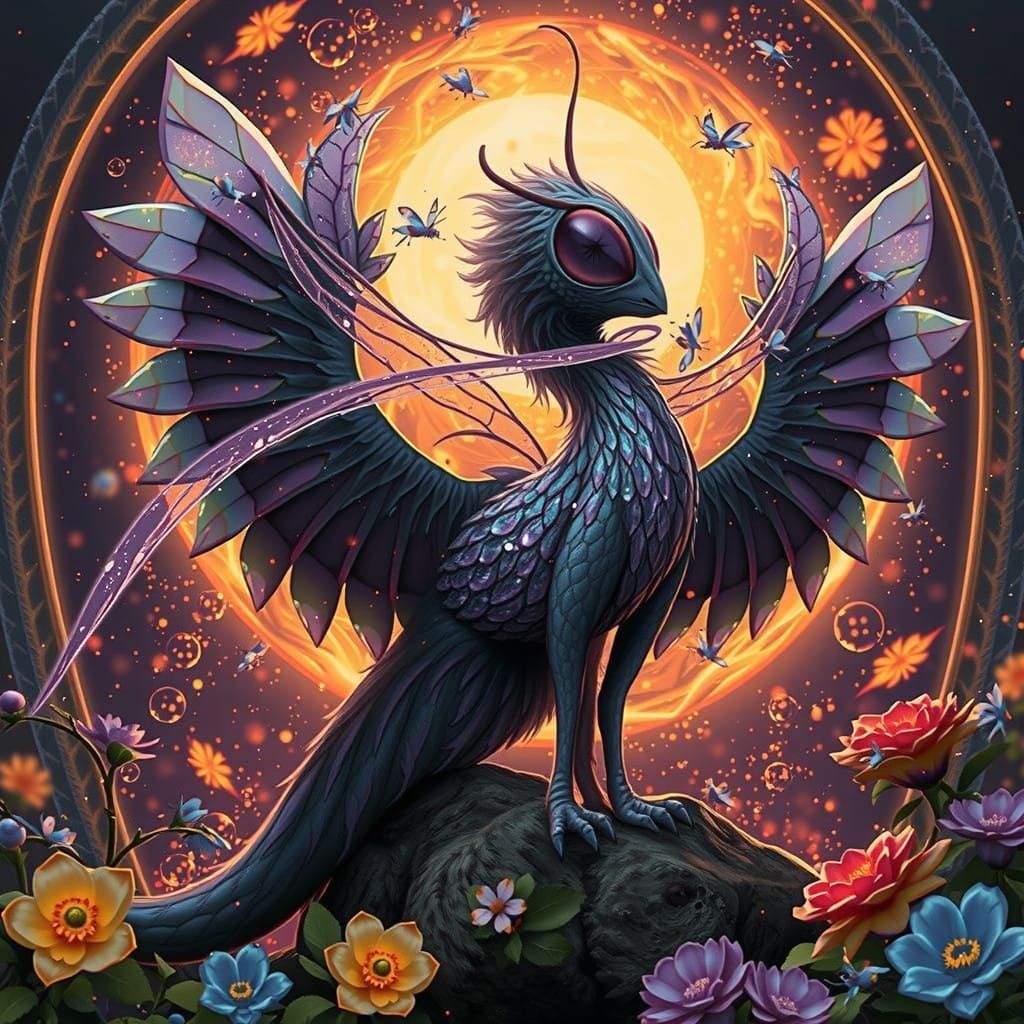 Enchanted Snowglobe Scene in Vibrant Digital Art