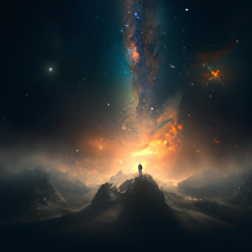 Epic Cosmic Scene: A Digital Matte Painting
