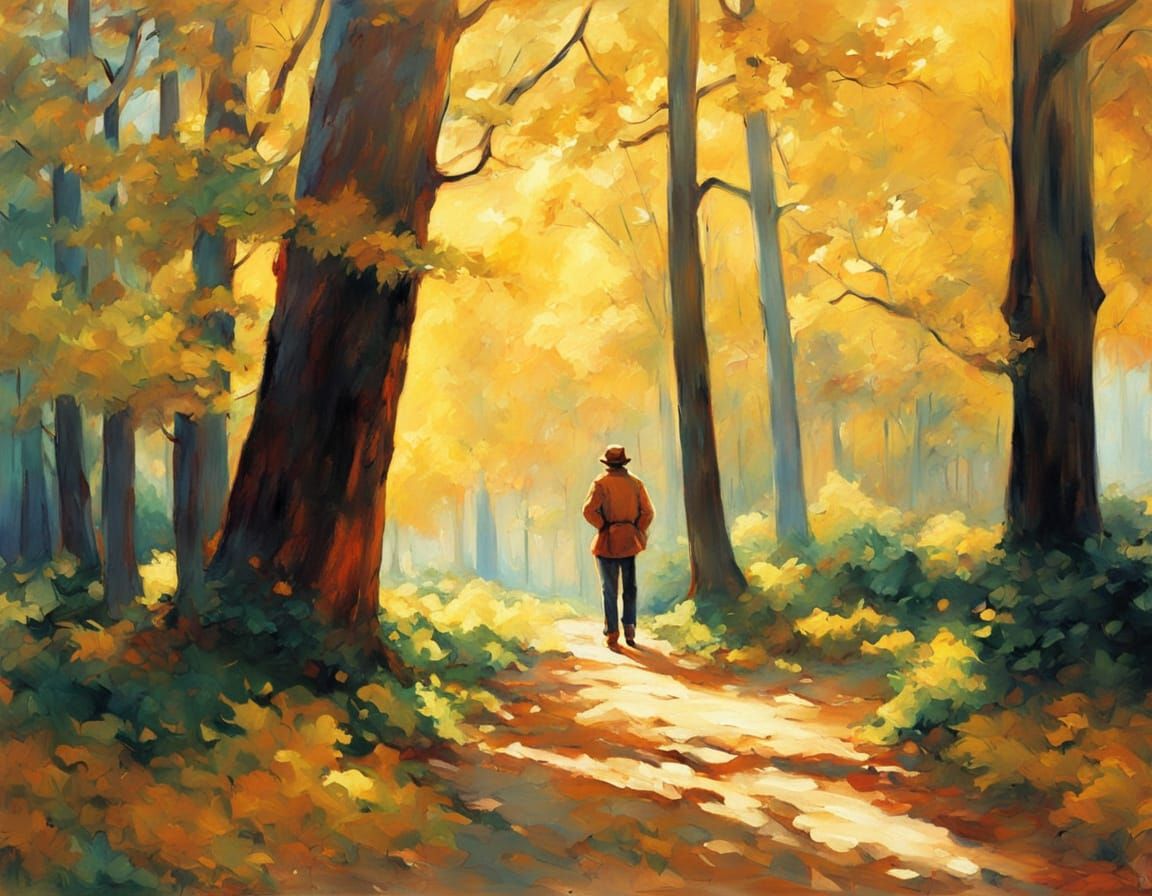 Radiant Yellow Forest Glowing Like Liquid Sunlight