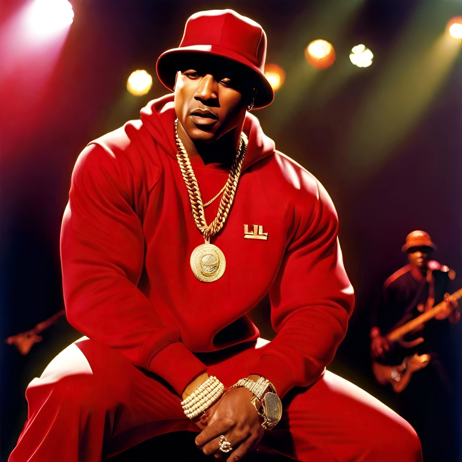 LL Cool J Performing Live: Hyperrealistic Matte Painting