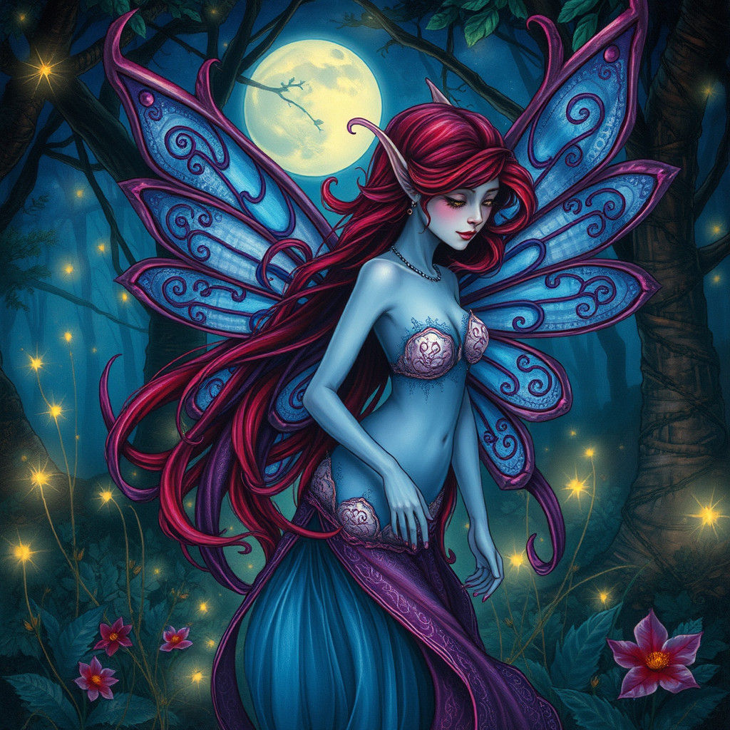 Ethereal Fairy Elf in Mystical Realism Style