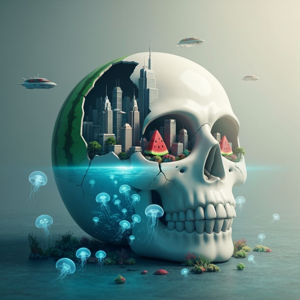 Watermelon City in Skull Reveals Bioluminescent Underwater W...