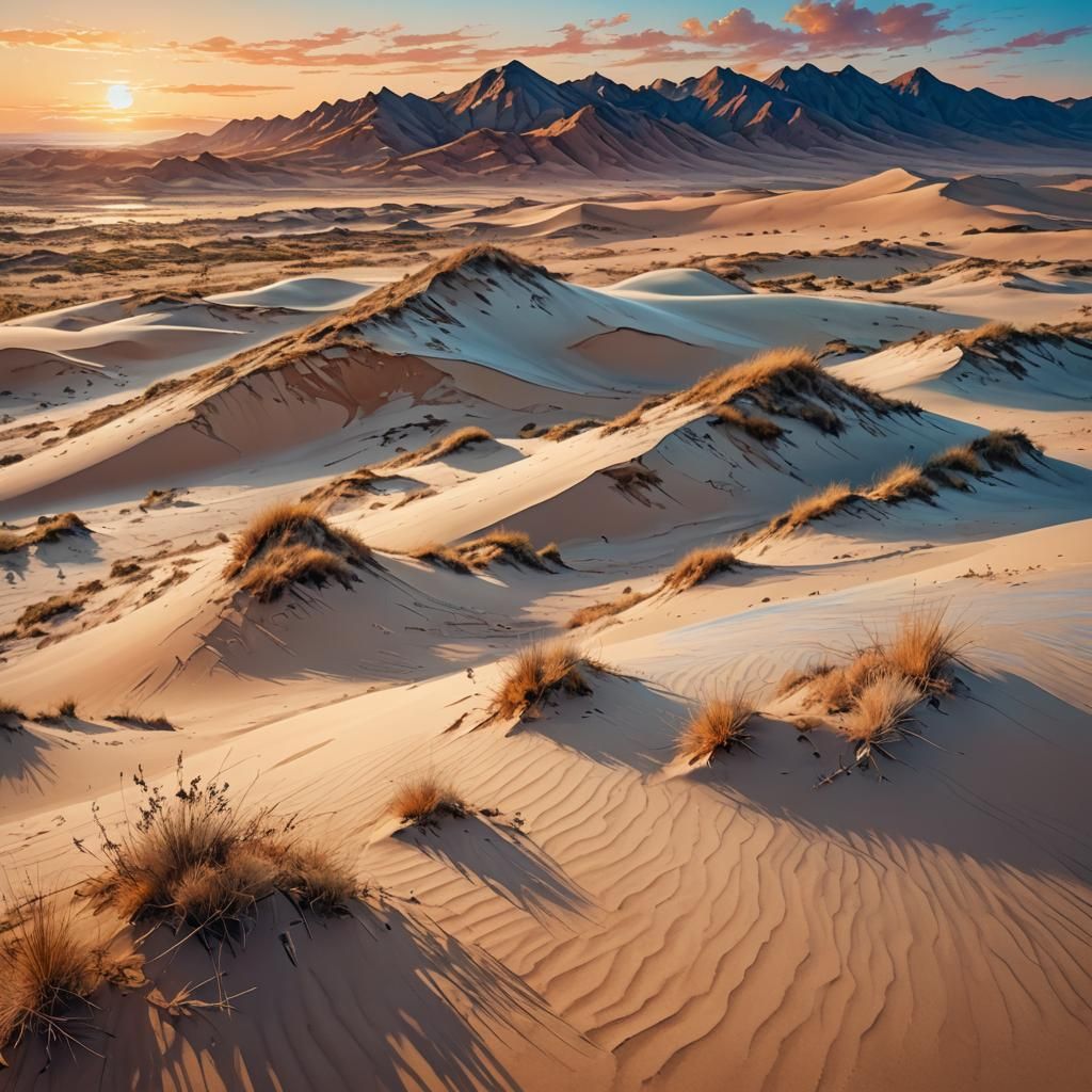 Desert Dunes in Impressionist Fantasy Style
