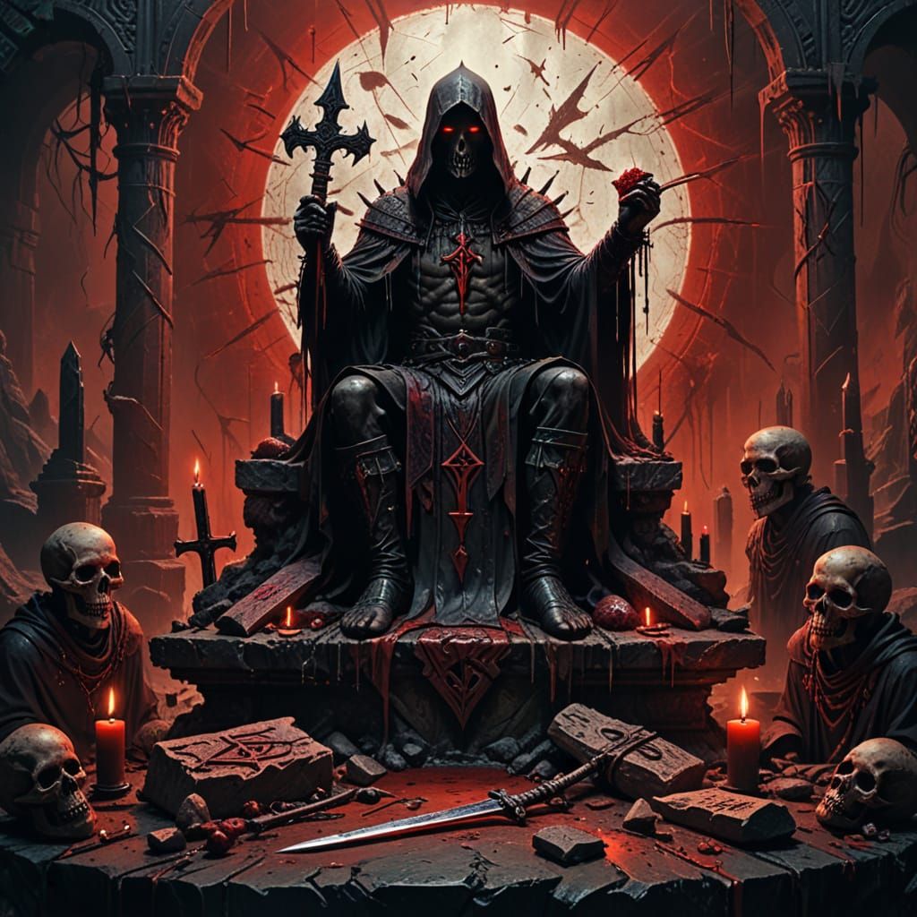 Dark Fantasy Cult Ritual Sacrifice Concept Art