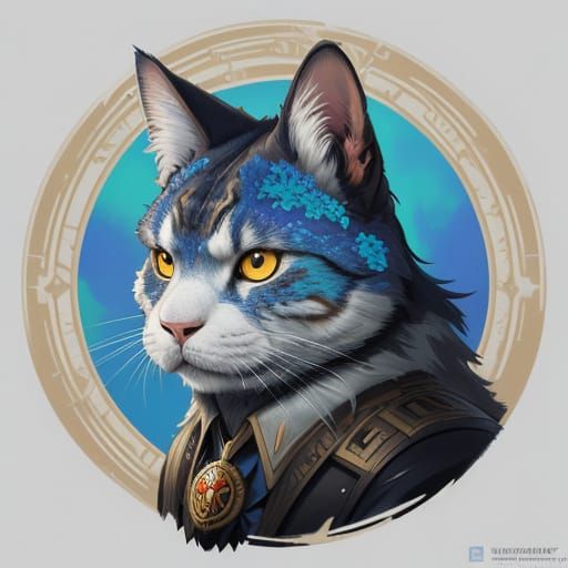 Intricate Emblem with Animals and Lint Rollers