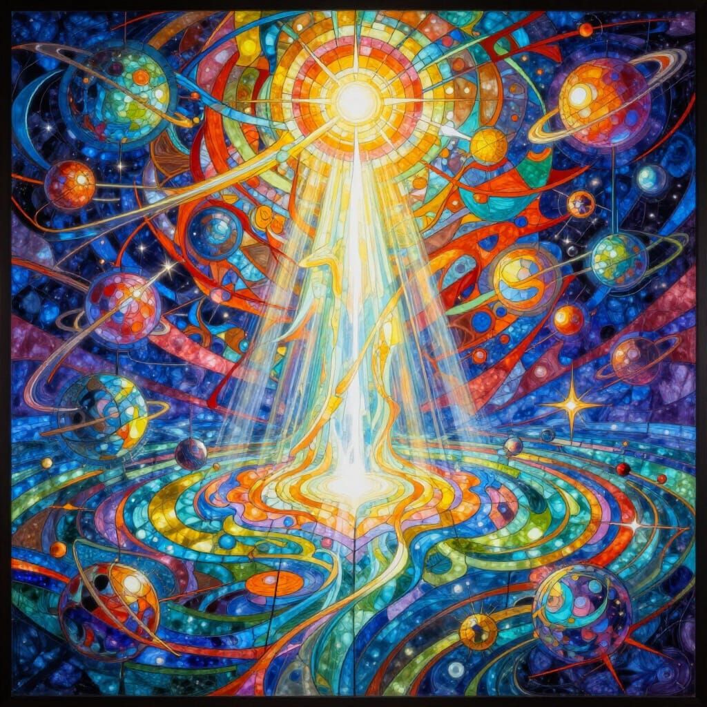Cosmic Stained Glass Creates New World with Celestial Sphere...