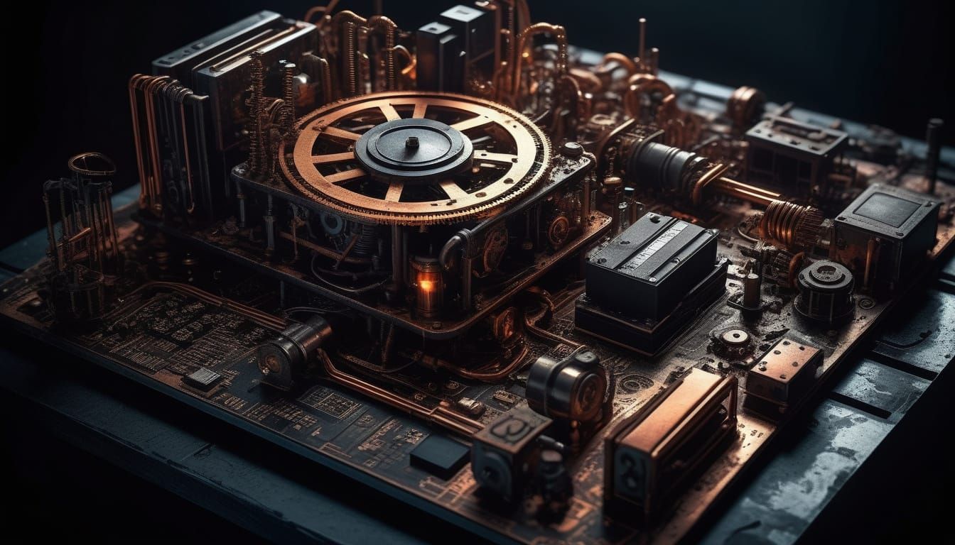 Steampunk Motherboard: Entropy and Decay in Brass and Copper