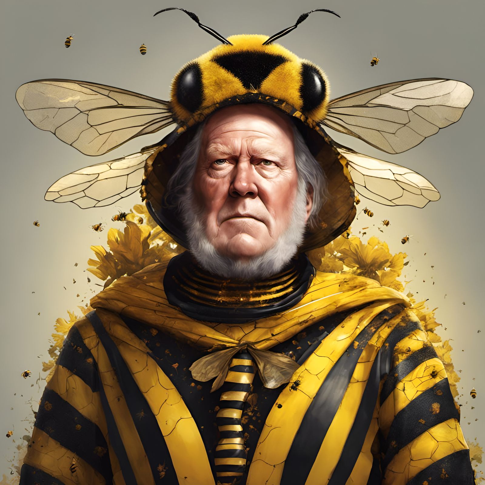 Brigham Young as a Bee: Character Design Portrait