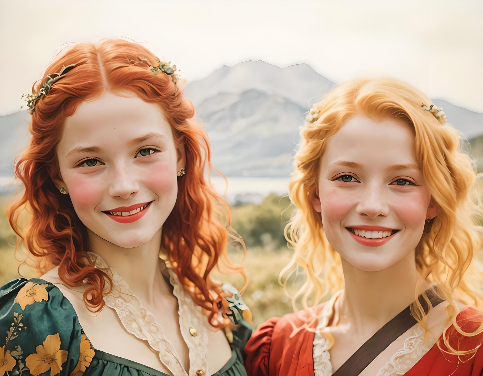 Sisters in Pen and Ink, Illustrated Style