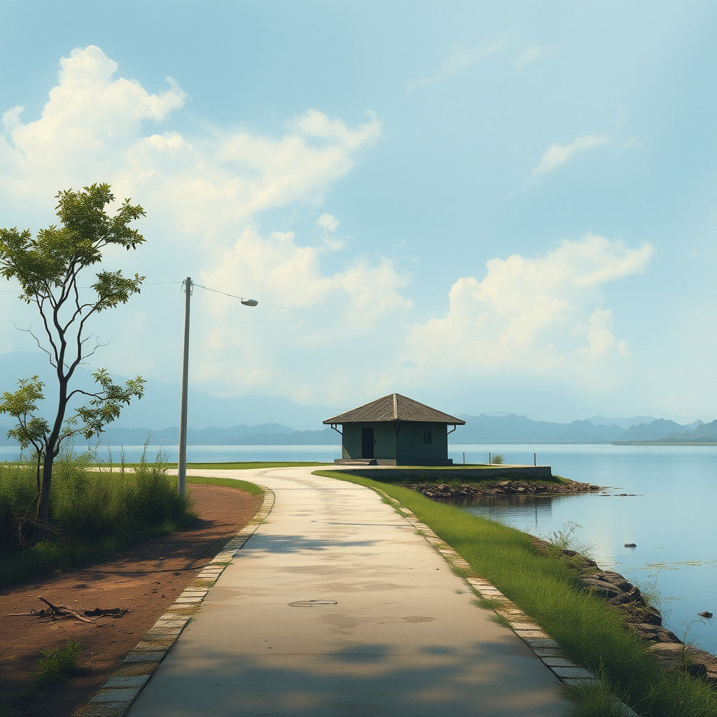 Serene River Outpost in Indonesian Style