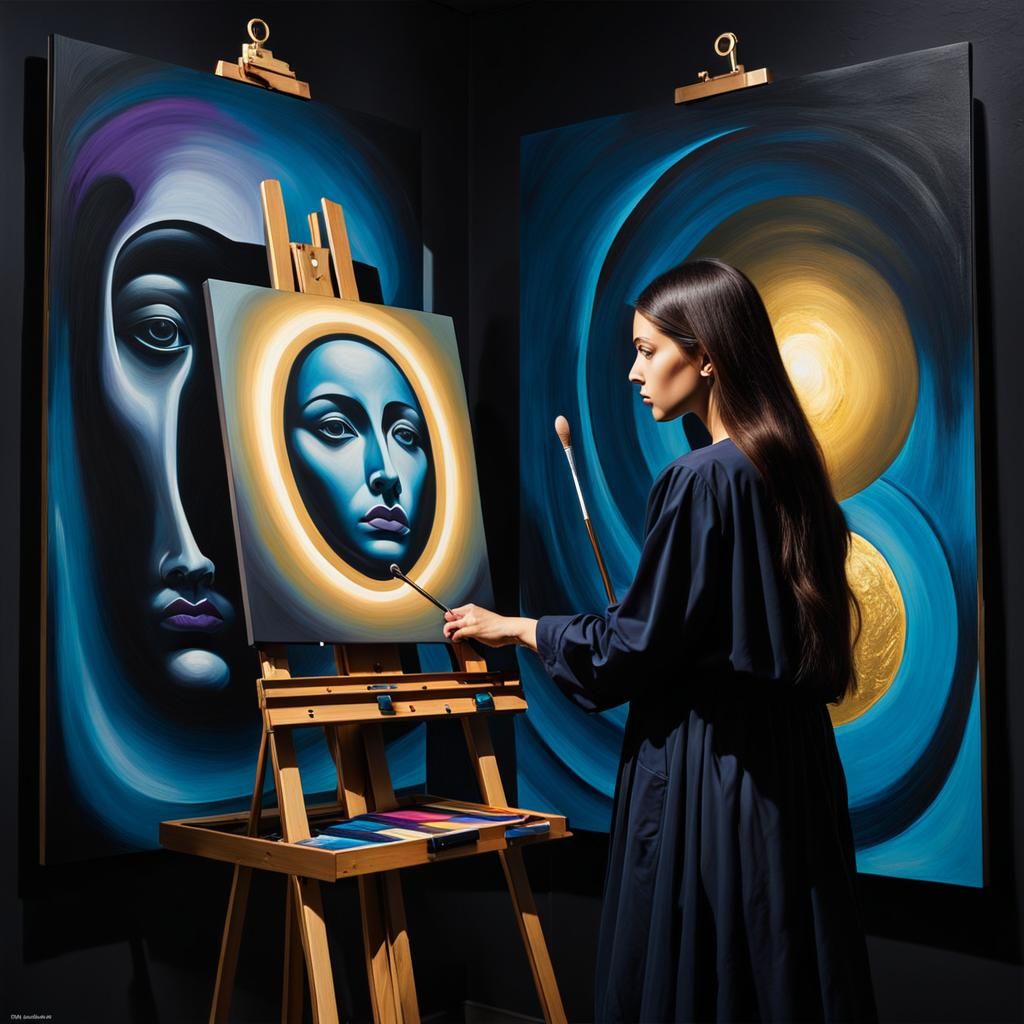 Surreal Dreamscape Emerges as Dark Fantasy Painting