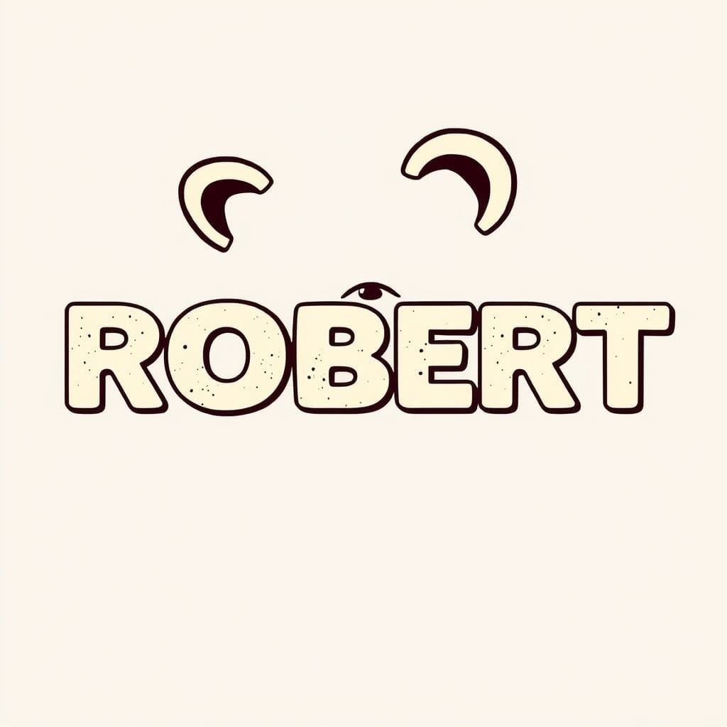 ROBERT in Vibrant Red: A Street Art Tribute