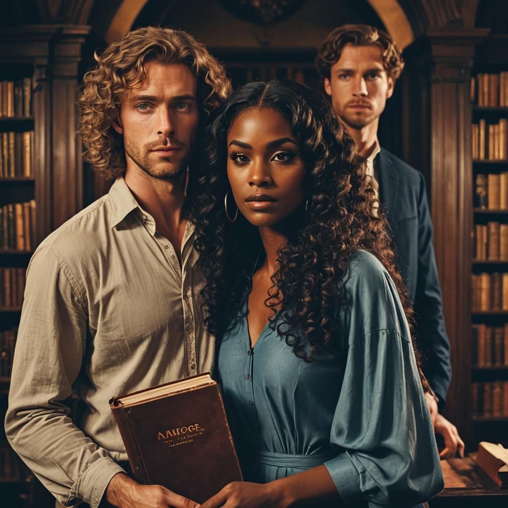 Dramatic Film Still: Romance in a Luxurious Mansion